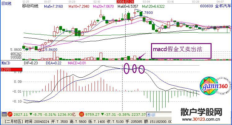 【股票入门基础知识】macd假金叉卖出法的实战案例讲解