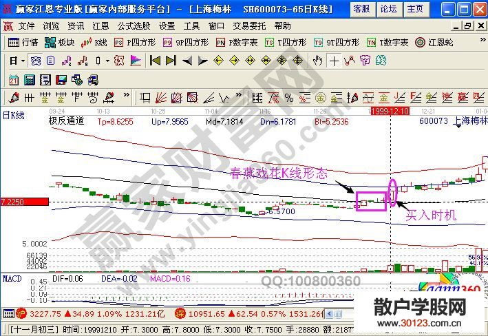 【股票知识干货】『春燕戏花』K线图解析上海梅林